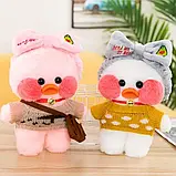 Утка, качка дитяча м'яка іграшка Лалаfan Tik-Tok, з пов'язкою на голову, фото 4