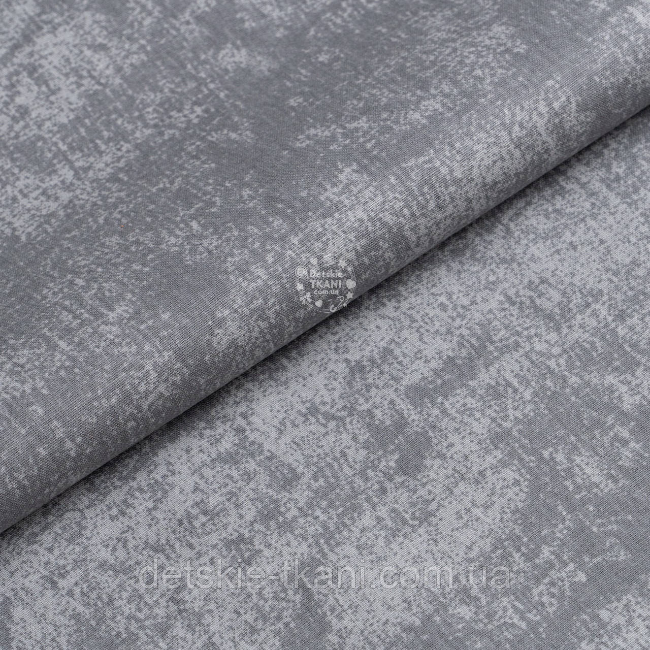 Ранфорс шириною 240 см "Мармур" сірого кольору №4229, фото 1