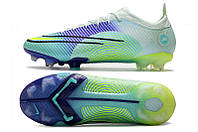 Бутсы Nike Mercurial Vapor 14 FG голубые Мбаппе найк меркуриал вапор XIV футбольная обувь найк копочки Mbappe