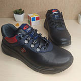 Дитячі шкіряні підліткові кросівки для хлопчика Golovin темно-синій розмір 34, фото 2