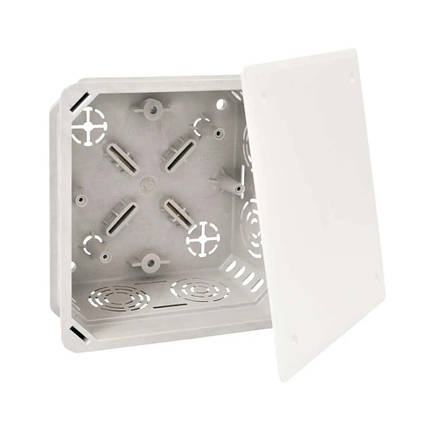 Коробка розподільча КОПОС сіра з кришкою ПВХ 128х128х66мм KO 100 E_KA, фото 1