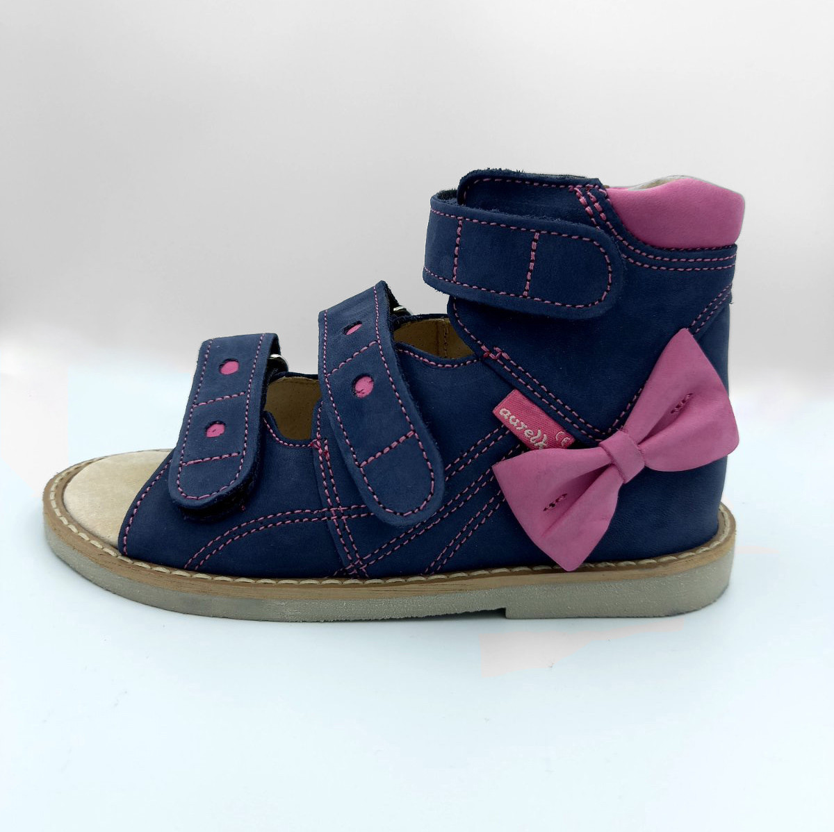 Ортопедичні босоніжки для дітей Aurelka 1003/17, синьо-рожеві, фото 1