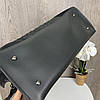 Жіноча сумка чорна через плече під рептилію, невелика жіноча сумка зміїна(BRT), фото 4
