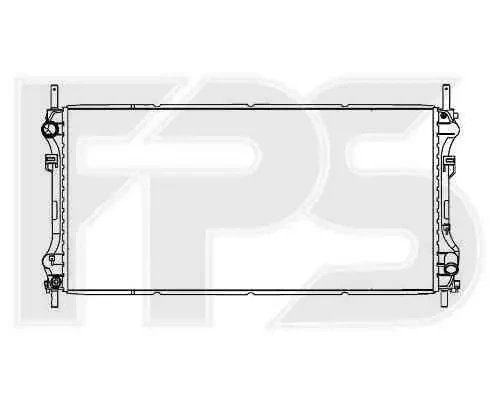 Радіатор охолодження Ford Transit 2000-2006 (FPS) хутро. збірка