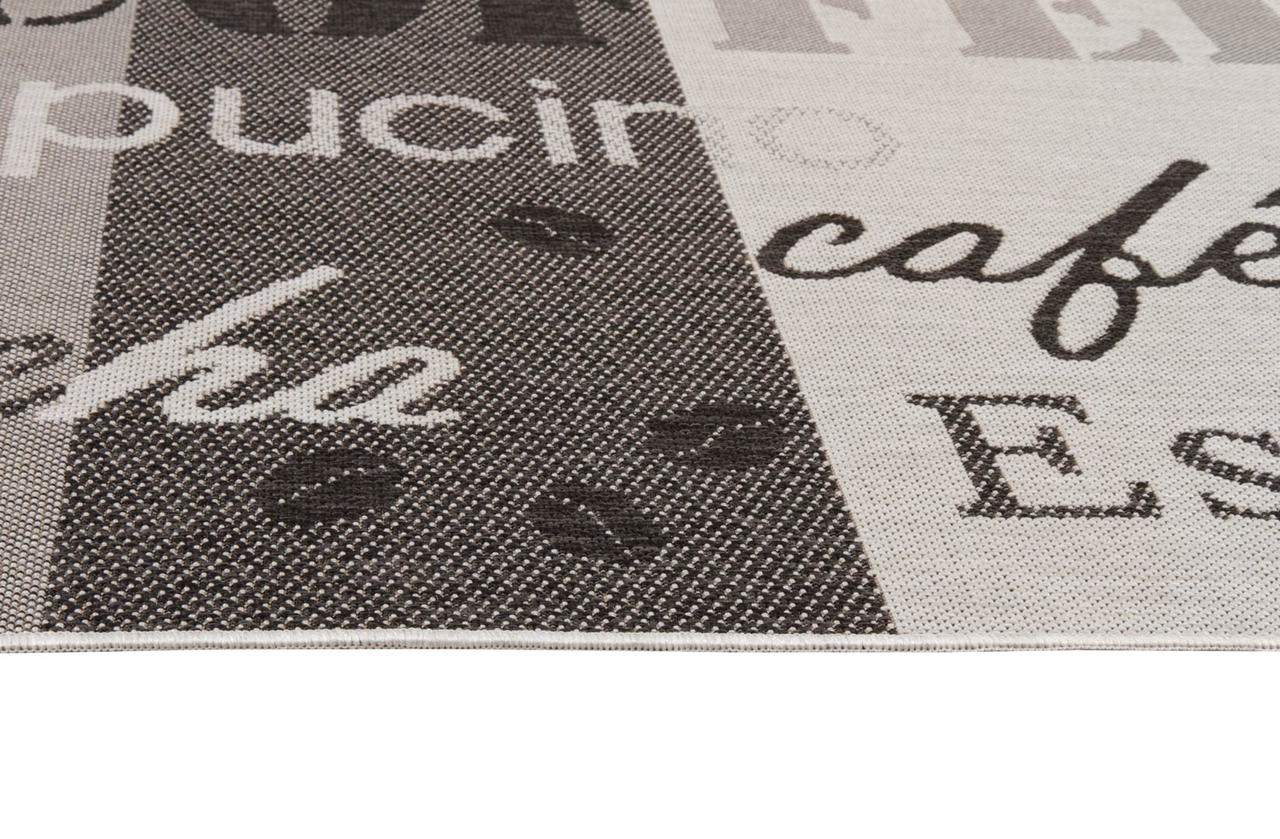 Ковер безворсовый на резиновой основе Karat Flex 19052/08 1.33x1.95 м прямоугольный серый черный - фото 4 - id-p1664970638