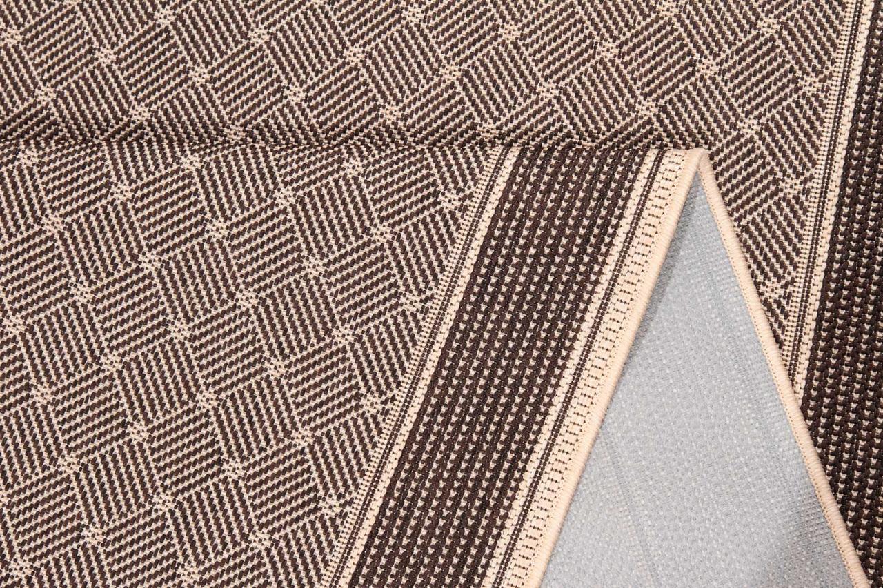Ковровая дорожка безворсовая на резиновой основе Karat Flex 1944/91 1.50 м коричневый бежевый - фото 3 - id-p1664970663