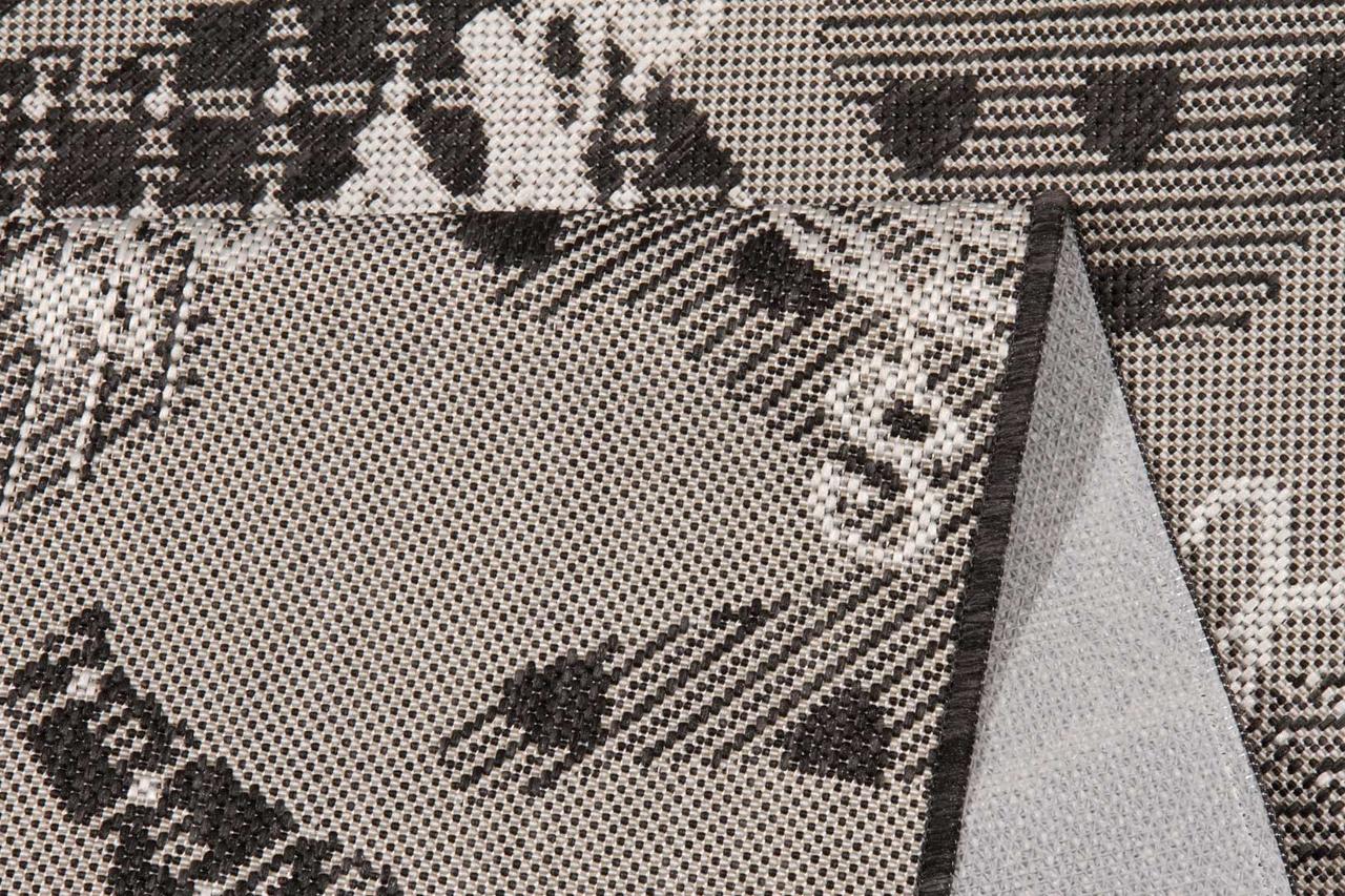 Ковер безворсовый на резиновой основе Karat Flex 19057/80 1.33x1.95 м прямоугольный серый черный - фото 6 - id-p1664970698