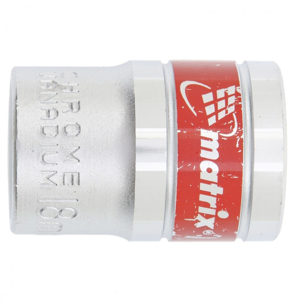 Головка торцеві, 18 мм, 6-гранна, CrV,під квадрат 1/2", хромована MTX MASTER, фото 1