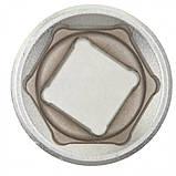 Головка торцеві, 20 мм, 6-гранна, CrV, під квадрат 1/2", хромована MTX MASTER, фото 2