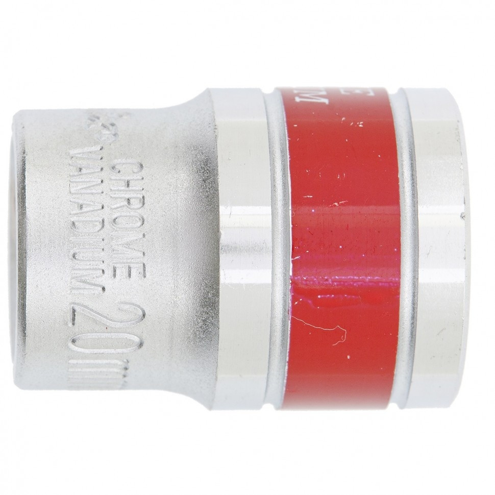 Головка торцеві, 20 мм, 6-гранна, CrV, під квадрат 1/2", хромована MTX MASTER, фото 1