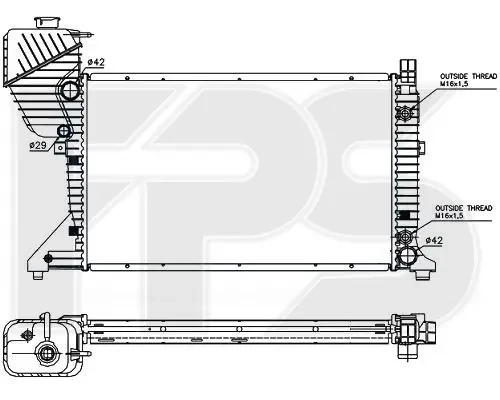 Радіатор охолодження Mercedes-Benz Sprinter (FPS) FP 46 A1032