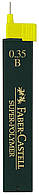 Грифель для механічного олівця Faber-Castell Super-Polymer В (0,3 / 0,35 мм), 12 штук в пеналі, 120301