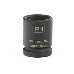 Головка ударная шестигранна, 21 мм, 1/2, CrMo Stels