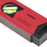 Рівень фрезерування алюмінієвий 400 мм, 3 вічка (1 дзеркальний), посилення, MTX, фото 4