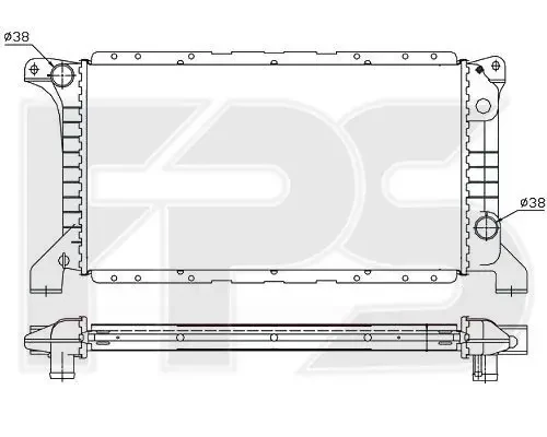 Радіатор охолодження Ford Transit (FPS) хутро. збірка