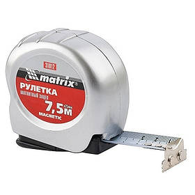 Рулетка Magnetic 7.5 м х 25 мм, магнітний зачіп, MTX