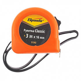 Рулетка Classic 3 м х 16 мм, пластиковий корпус, SPARTA