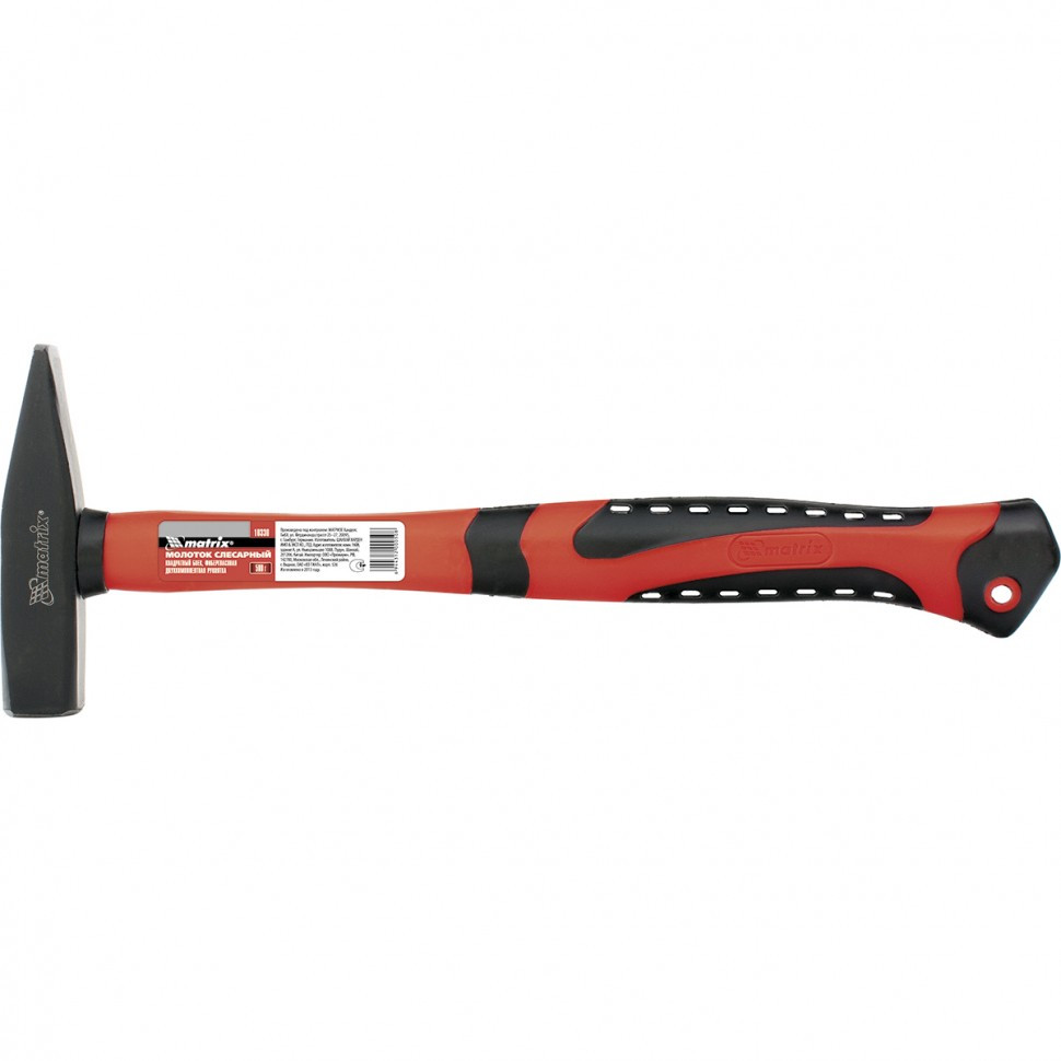 103229 Молоток слюсарний, 400 р, фібергласова прогумована ручка// MTX, фото 1