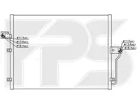 Радиатор кондиционера (конденсер) SsangYong Actyon / Kyron (FPS)