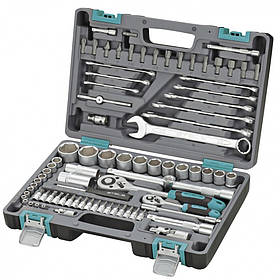 Набір інструменту 1/2", 1/4", CrV, 82 предмети, пластиковий кейс, STELS