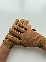 Тактичні штурмові рукавички Ultimatum Койот для ЗСУ,армійські повнопалі рукавички, фото 3