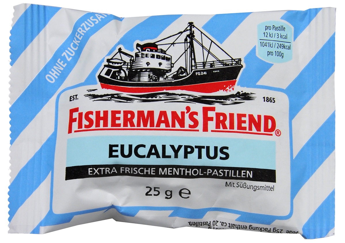 Льодяники Fisherman's Friend Eucalyptus без цукру 25g, фото 1