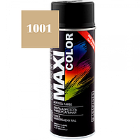 Краска аэрозольная MAXI COLOR RAL 1001 универсальная декоративная бежевая 400 мл