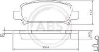 Тормозные колодки зад. Subaru Impreza 94-/Forester 97-08 (akebono), пр-во: ABS, код: 37164