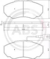 Тормозные колодки перед. Ducato/Jumper/Boxer 02-06 (1.4t), пр-во: ABS, код: 37331