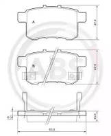 Тормозные колодки зад. Honda Accord VIII 08- (nissin), пр-во: ABS, код: 37756