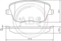 Тормозные колодки перед. VW Polo 02-/Skoda Fabia 99-14 (TRW), пр-во: ABS, код: 37241