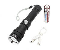 Мощный сверхъяркий фонарь Bailong BL-611-P50 CREE P50 аккумулятор Micro USB, GS, хорошего качества,