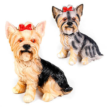 Фігурка собачки "Йоркширський тер'єр" (2 види, 23х15.5х29см, гумова з м'яким наповнювачем) Q 9899-761