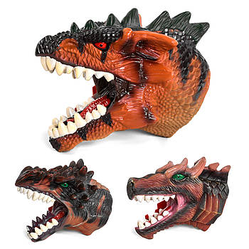 Голова на руку "Дракон" (3 види, гумові, 1шт у кульці) Q 9899-783