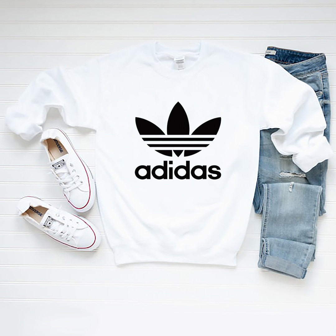 Женский свитшот лонгслив кофта Adidas Адидас Белый L (ID#1665039202 ...