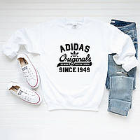 Женский свитшот лонгслив кофта Adidas Адидас Белый M