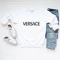 Женский свитшот лонгслив кофта Versace Версаче Белый