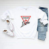 Женский свитшот лонгслив кофта Guess Гесс Белый