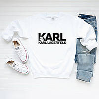 Женский свитшот лонгслив кофта Karl Lagerfeld Карл Лагерфельд Белый M