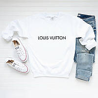 Женский свитшот лонгслив кофта Louis Vuitton Луис Виттон Белый S