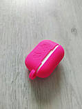 Чохол для навушників AirPods 3 силіконовий яскраво рожевий, фото 3