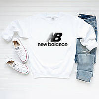 Женский свитшот лонгслив кофта New Balance Нью Беланс Белый