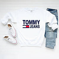 Женский свитшот лонгслив кофта Tommy Jeans Томми Джинс Белый