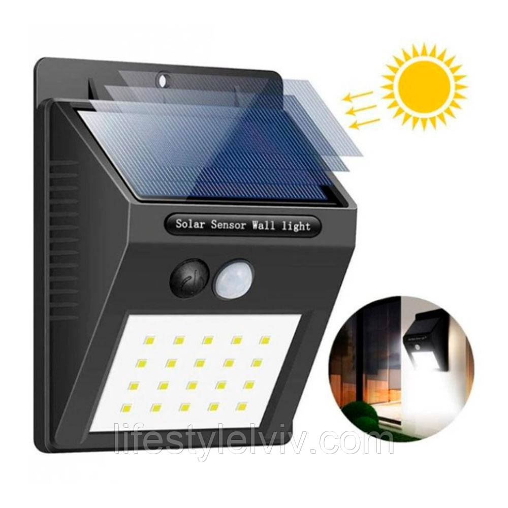Фасадний світильник на сонячній панелі / Садовий світильник LED
