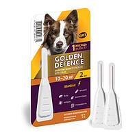 Golden Defence (Голден Дефенс) капли для собак от блох и их личинок, вшей, гельминтов и клещей, 1 пипетка