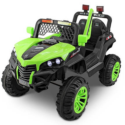 Дитяча машина на акумуляторі 4х4 Just Drive buggy. Чотири мотори по 30 Вт, MP3, 6 км/год. Зелений, фото 1