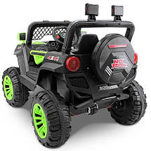 Дитяча машина на акумуляторі 4х4 Just Drive buggy. Чотири мотори по 30 Вт, MP3, 6 км/год. Зелений, фото 4