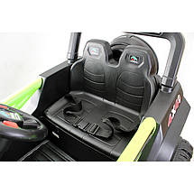 Дитяча машина на акумуляторі 4х4 Just Drive buggy. Чотири мотори по 30 Вт, MP3, 6 км/год. Зелений, фото 6
