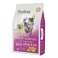 Сухой корм для кошек, шерсть которых требует дополнительного ухода Profine Cat Derma с лососем 10 кг