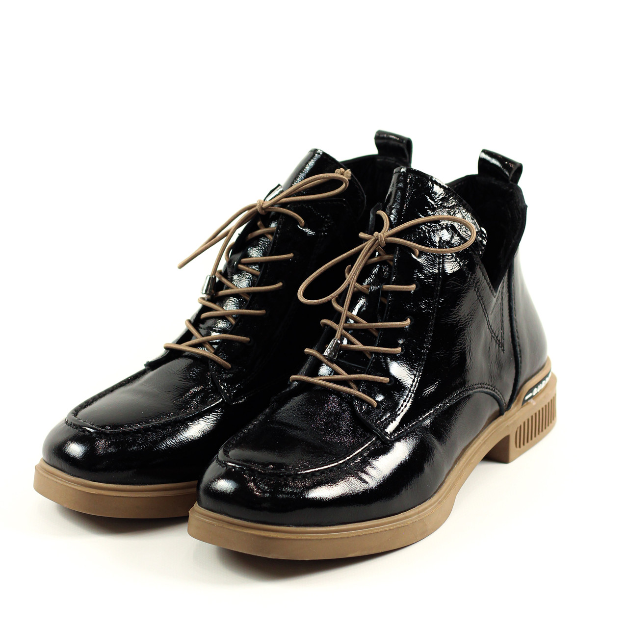 Ботинки лаковые Guero 146704 36 Черно-коричневые деми